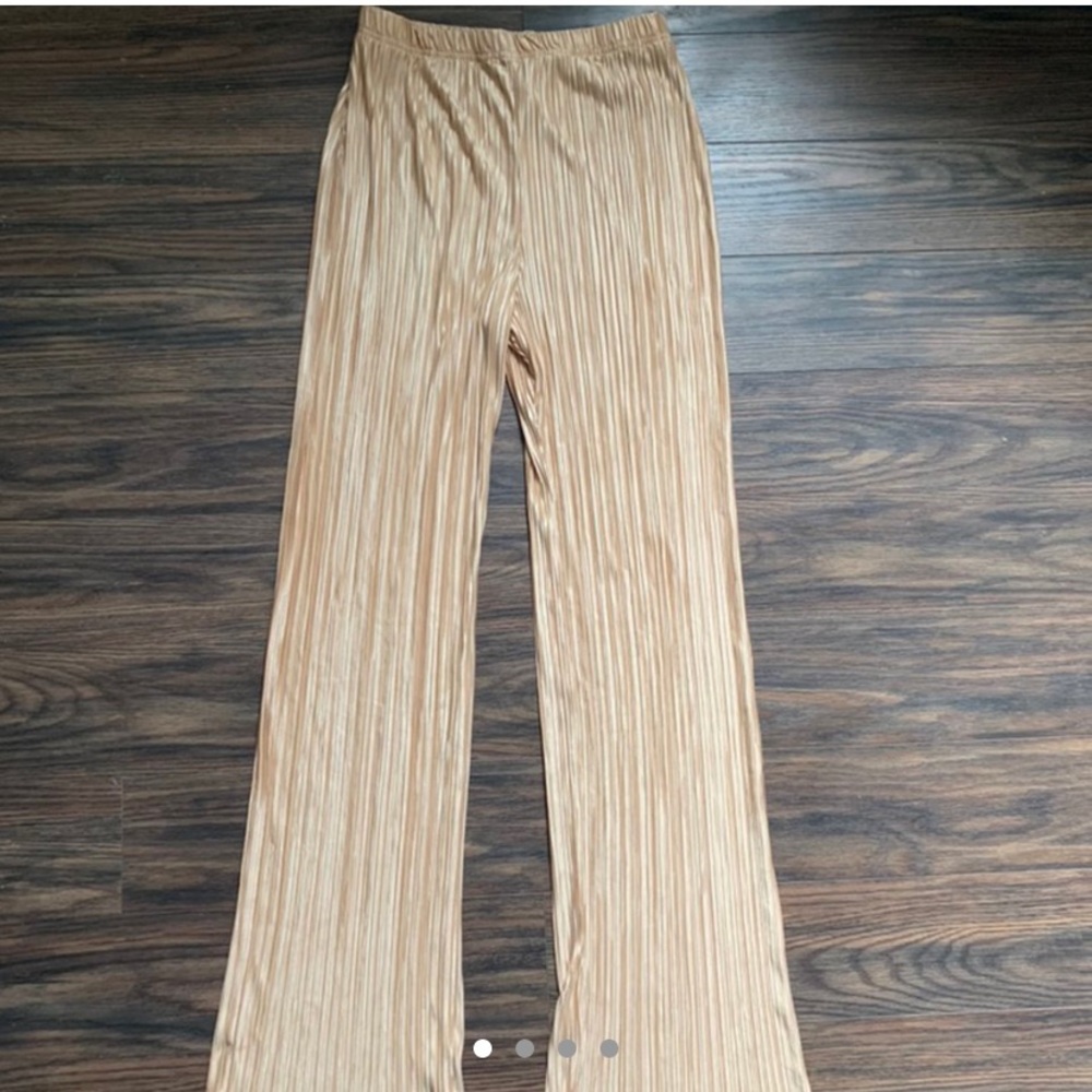 Long Champagne color “disco” Pants